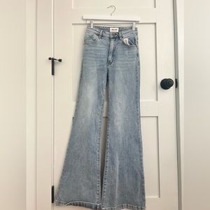 Rollas light wash bootcut jeans